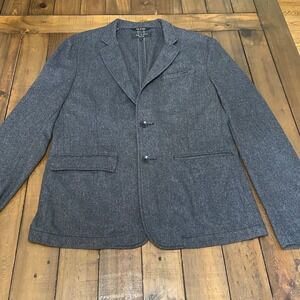 Rag & Bone Mens Herringbone Wool Blazer Grey 42 Two Button Sport Coat